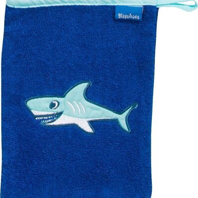 Toalla de rizo azul tiburón