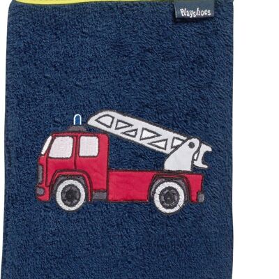 Guante de lavado de felpa cuerpo de bomberos - azul marino