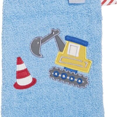 Terry cloth wash mitt Bagger -bleu