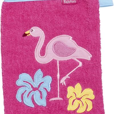 Frottee-Waschhandschuh Flamingo -pink