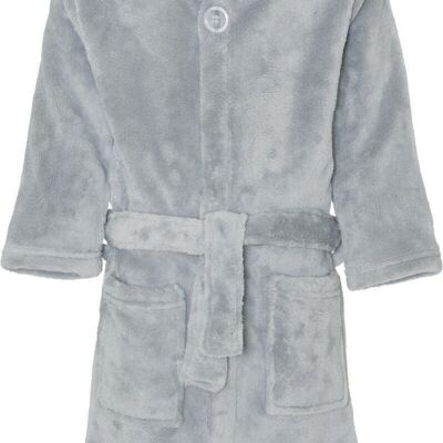 Fleece bathrobe uni grey