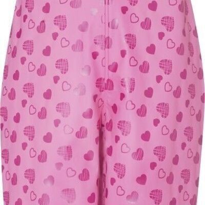 Rain dungarees with little hearts -pink