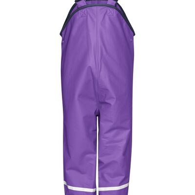 Rain dungarees with textile lining - purple