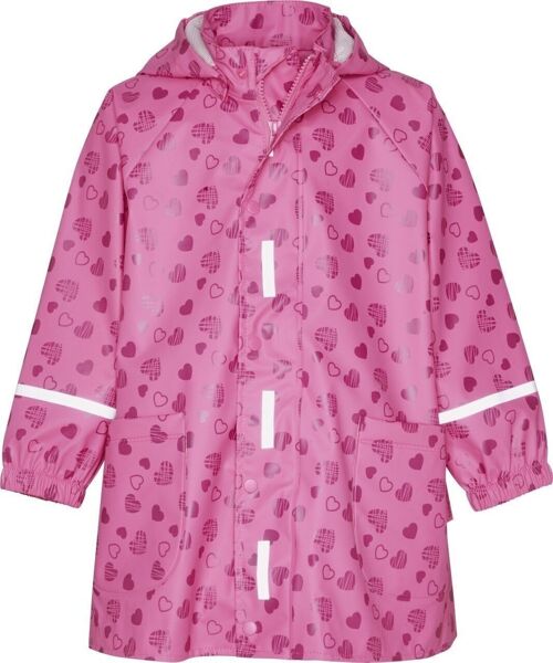 Regen-Mantel Herzchen allover -pink