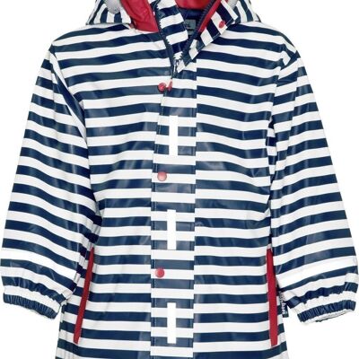 Rain coat maritime -navy/white