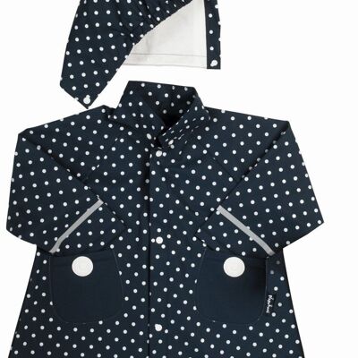 Imperméable à pois -marine