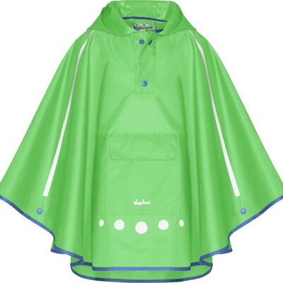 Foldable rain poncho - green
