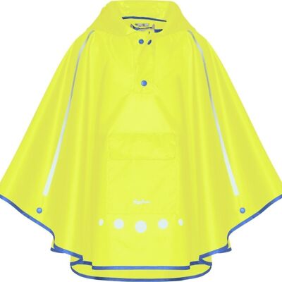 Poncho de pluie pliable - jaune fluo