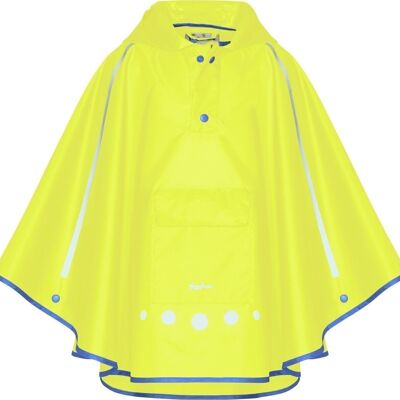 Poncho de pluie pliable - jaune fluo