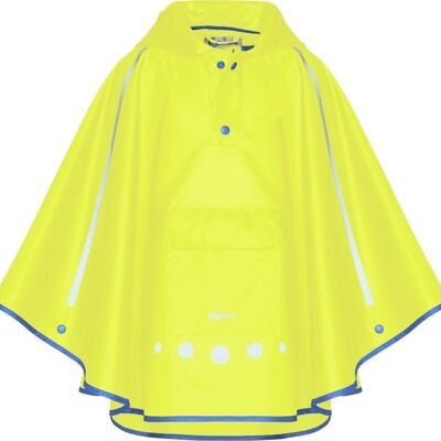 Foldable rain poncho - neon yellow