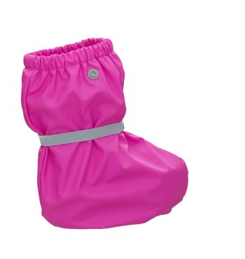 Bottes de pluie doublées polaire - rose fluo 2