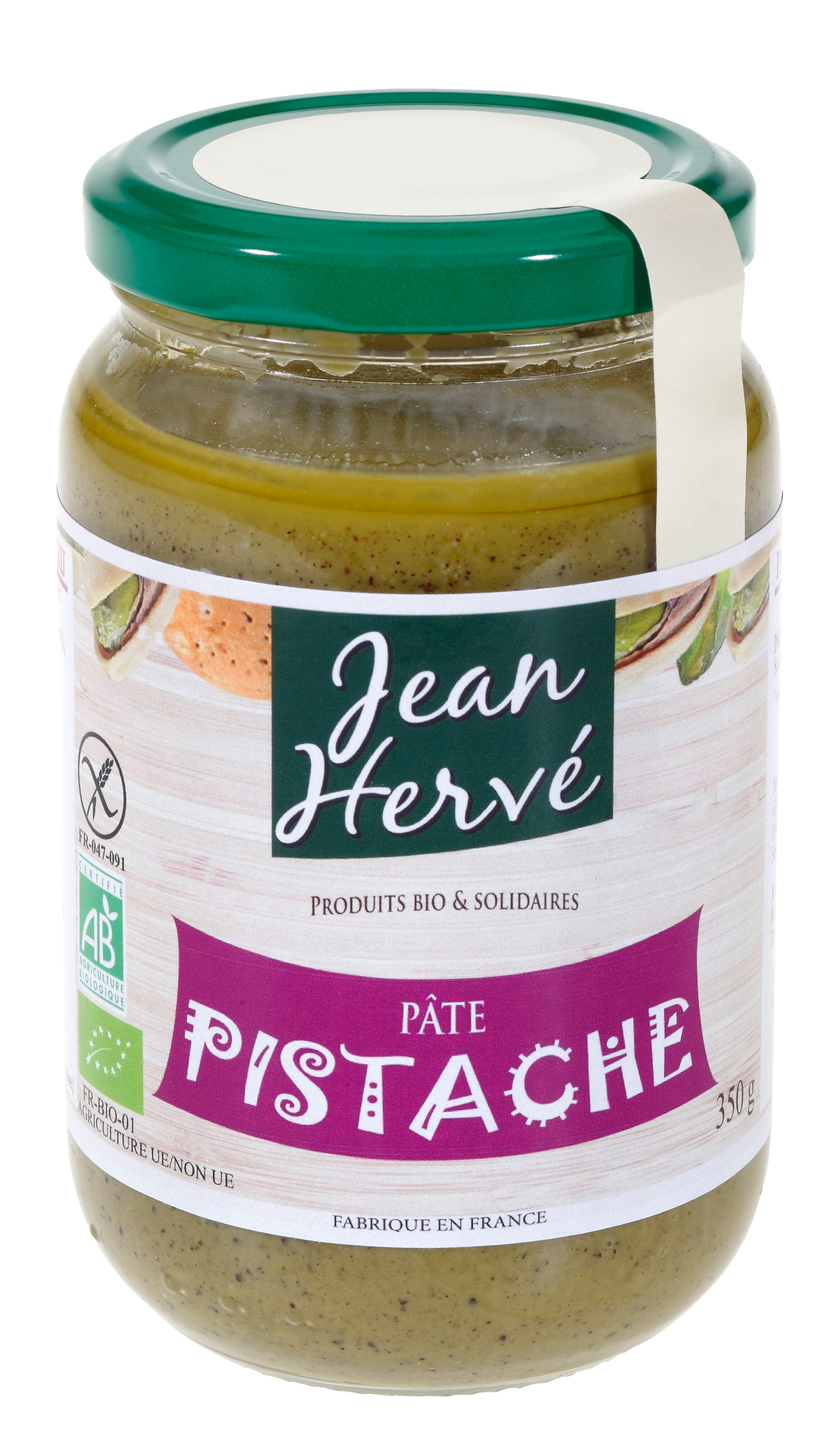 Organic pistachio paste - 350g glass jar