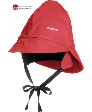 Chapeau de pluie, doublure polaire -rouge 2