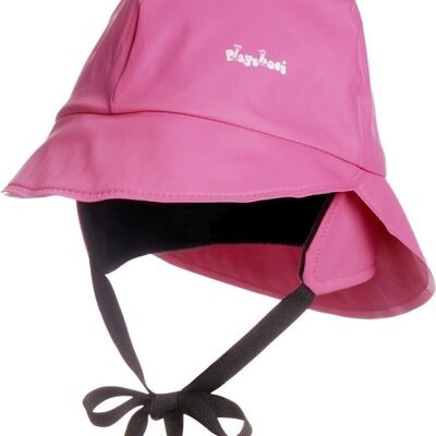 Rain hat, fleece lining -pink