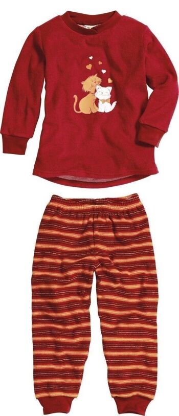 Pyjama éponge chats -rouge 1