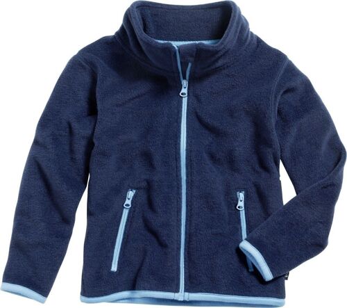 Fleece-Jacke farbig abgesetzt -marine