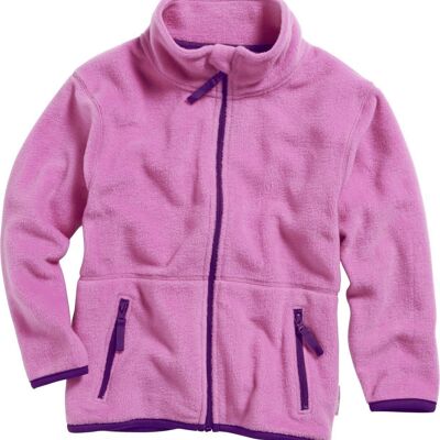 Fleece jacket in contrasting color -pink