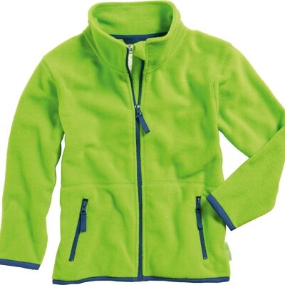 Fleece-Jacke farbig abgesetzt -grün
