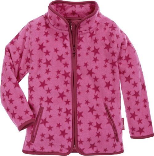 Fleece-Jacke Sterne -pink