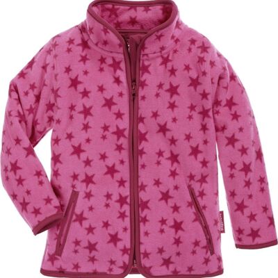 Fleece jacket stars -pink