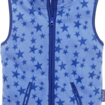 Fleece vest stars -blue