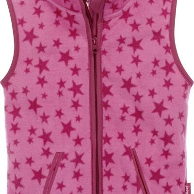 Fleece-Weste Sterne -pink