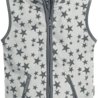 Fleece vest stars -grey