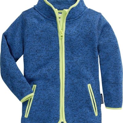 Knit fleece jacket -blue