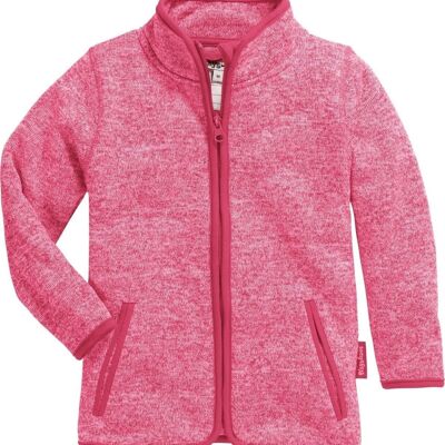 Knit fleece jacket -pink