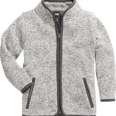 Knit fleece jacket -grey