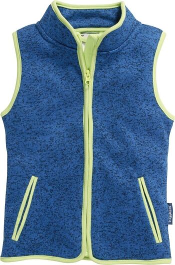 Gilet polaire tricot - bleu 1