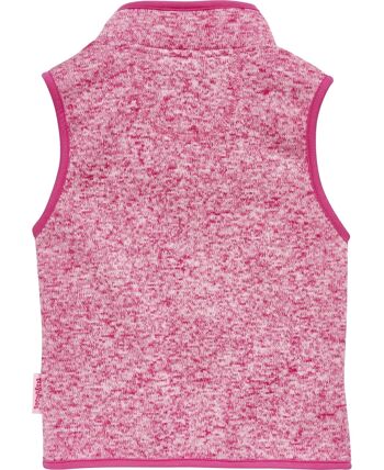 Gilet polaire tricot -rose 3