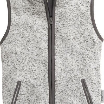 Knitted fleece vest -grey
