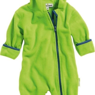 Fleece overall in contrasting color - green