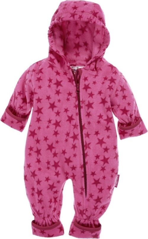 Fleece-Overall Sterne -pink