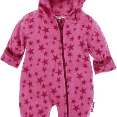 Fleece jumpsuit stars -pink