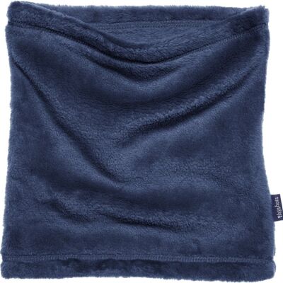 Cuddly fleece tube scarf -navy