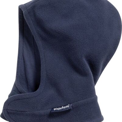 Fleece scarf hat with Velcro fastener -marine I