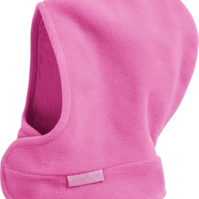 Cappello sciarpa in pile con chiusura in velcro - rosa I