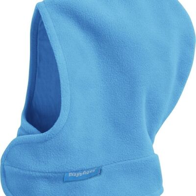 Fleece scarf hat with Velcro - aqua blue