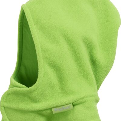 Fleece scarf hat with Velcro - green
