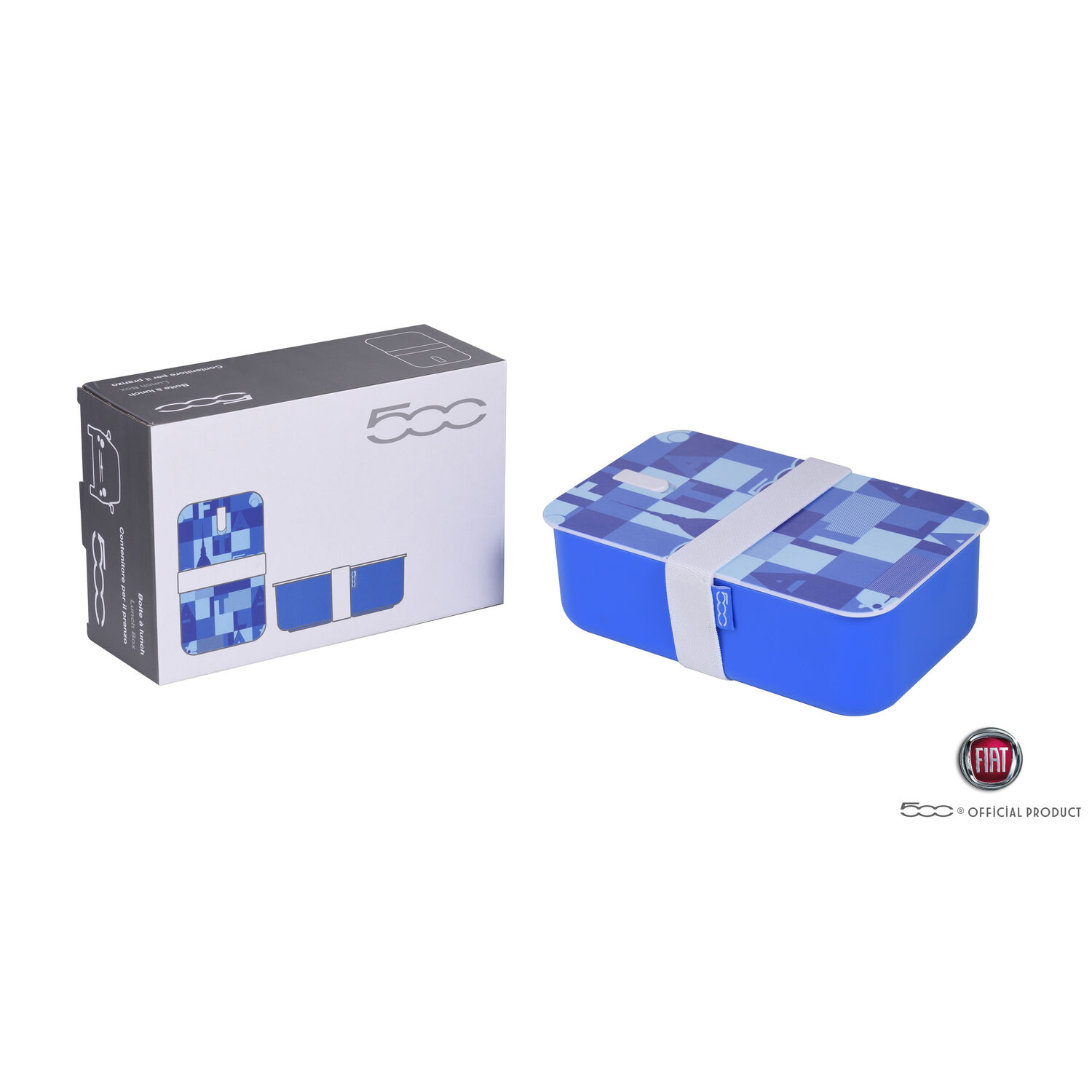 FIAT Lunchbox, japanisches Bento-Design, Bento-Box, Silikon, ABS-Kunststoff, luftdicht, Lunchbox, Erwachsene, Kinder, Blau