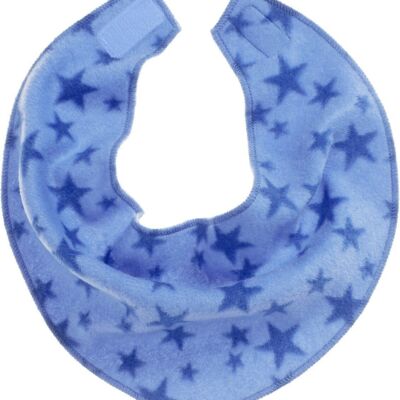 Fleece triangular scarf stars -blue