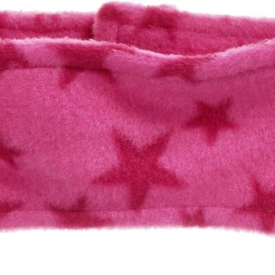 Fleece headband stars -pink