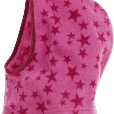 Fleece balaclava stars -pink