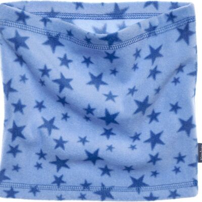 Fleece tube scarf stars -blue