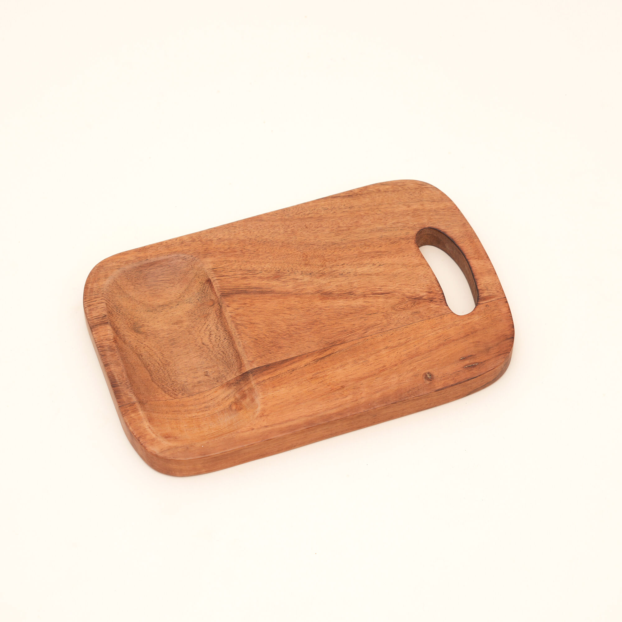 Acacia Wood Serving & Chopping Board with Grip Handle