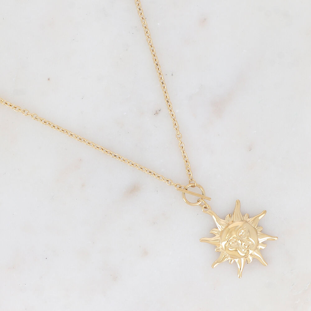 Necklace with smiling sun