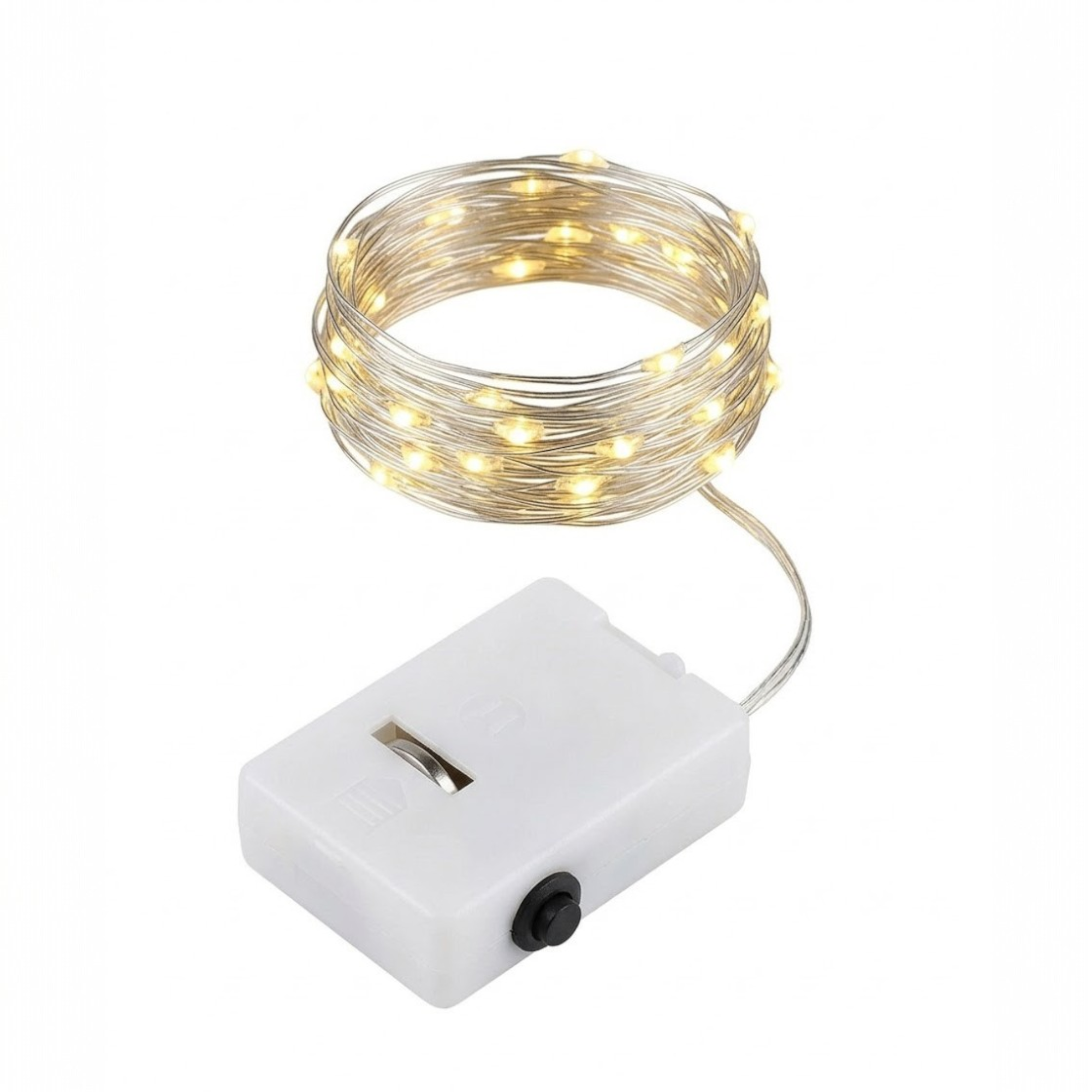 2M LED Fairy Pack of - 4 String Lights , Warm White, Battery Operated Copper Wire