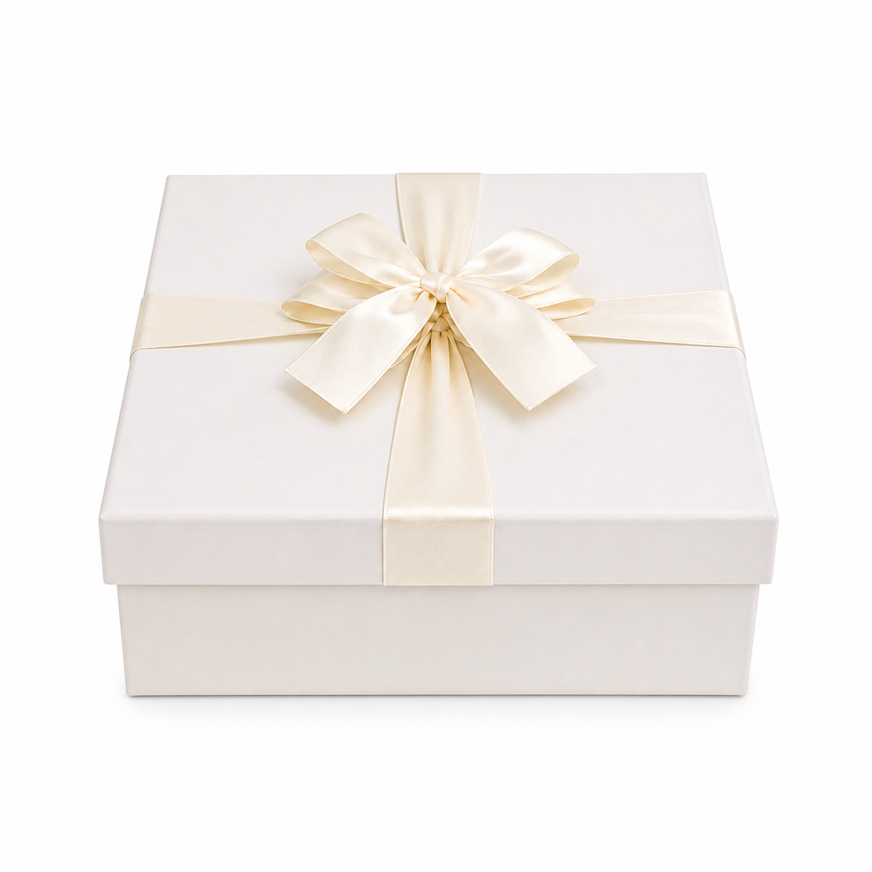 Luxury Square Rigid Ivory Gift Boxes - Single (Sizes Available)